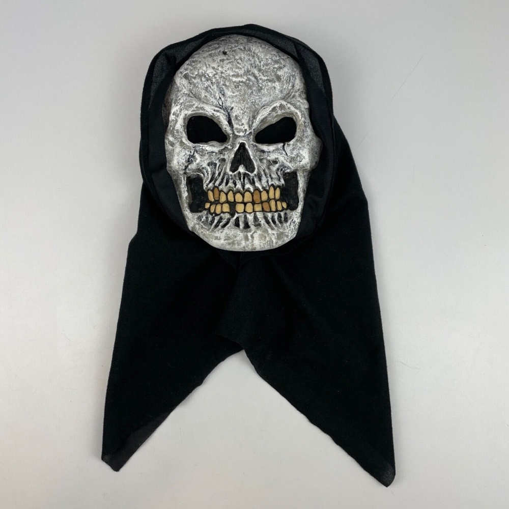 Vintage Easter Unlimited Skull Mask Very Detailed Hooded Halloween